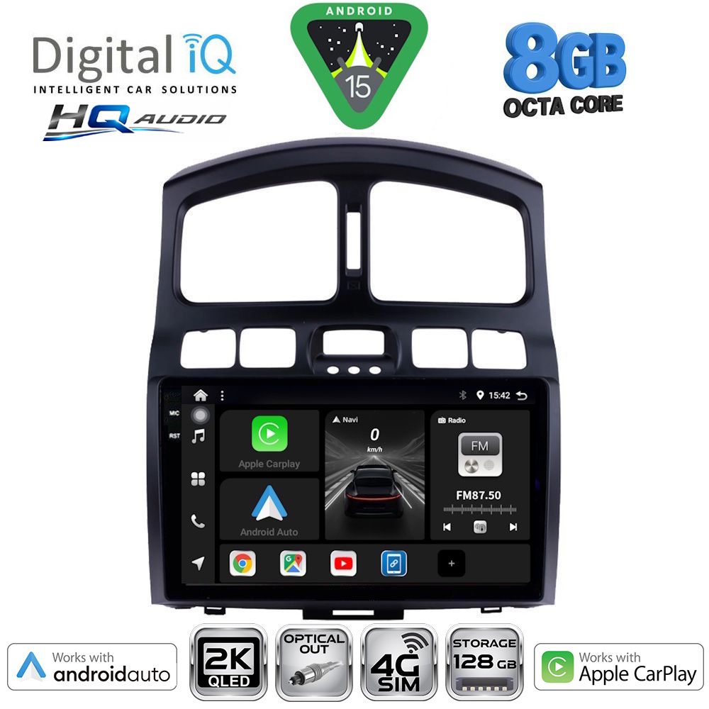BXK20236_15 DIGITAL IQ BXK 20236_CPAA (9inc) MULTIMEDIA TABLET for HYUNDAI SANTA FE mod. 2003-2006 - Image 1
