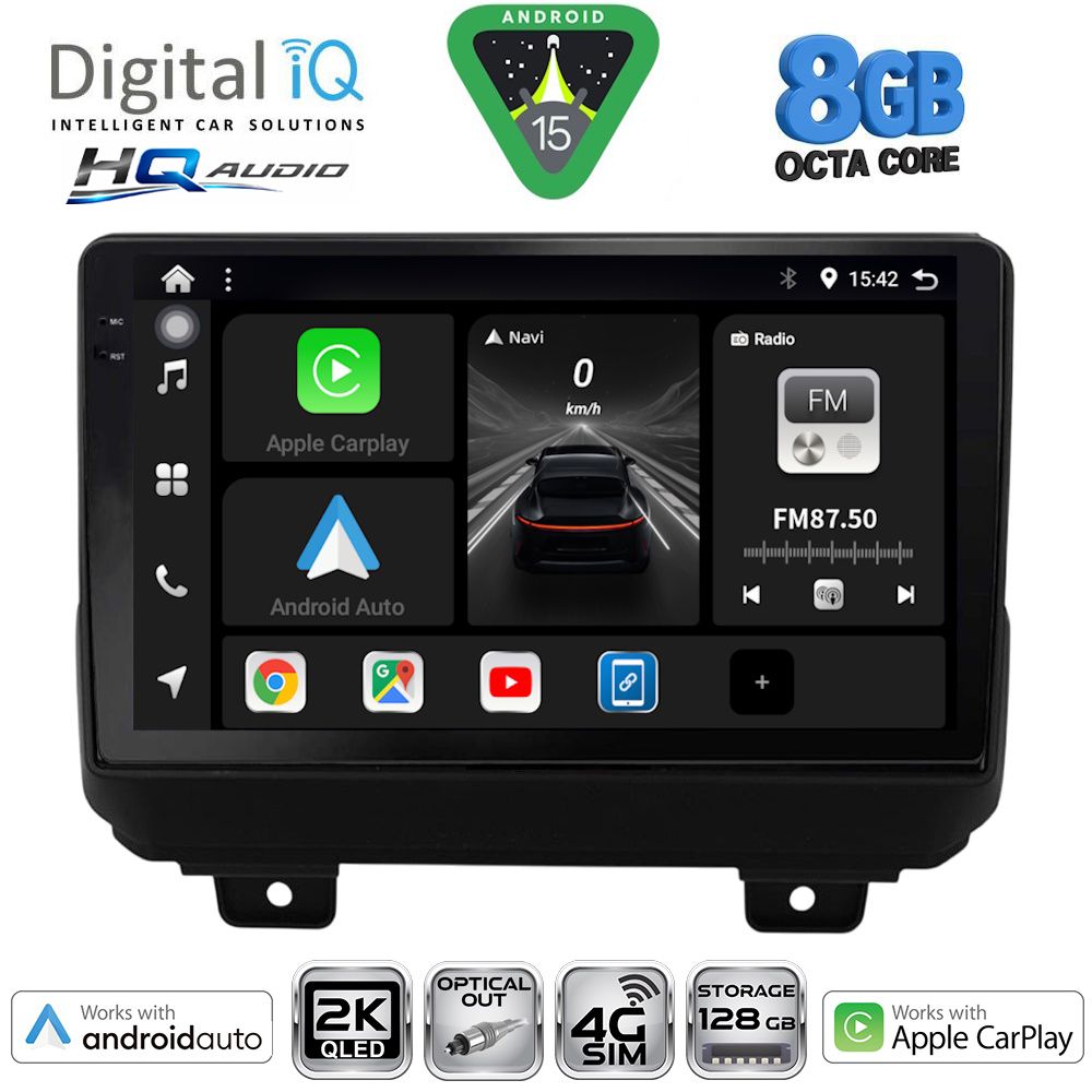 BXK20298_15 DIGITAL IQ BXK 20298_CPAA (9inc) MULTIMEDIA TABLET for JEEP WRANGLER mod. 2018-2026 - Image 1