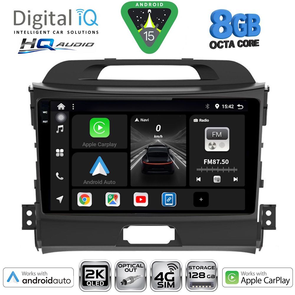 BXK20325_15 DIGITAL IQ BXK 20325_CPAA (9inc) MULTIMEDIA TABLET for KIA SPORTAGE mod. 2010-2015 - Image 1