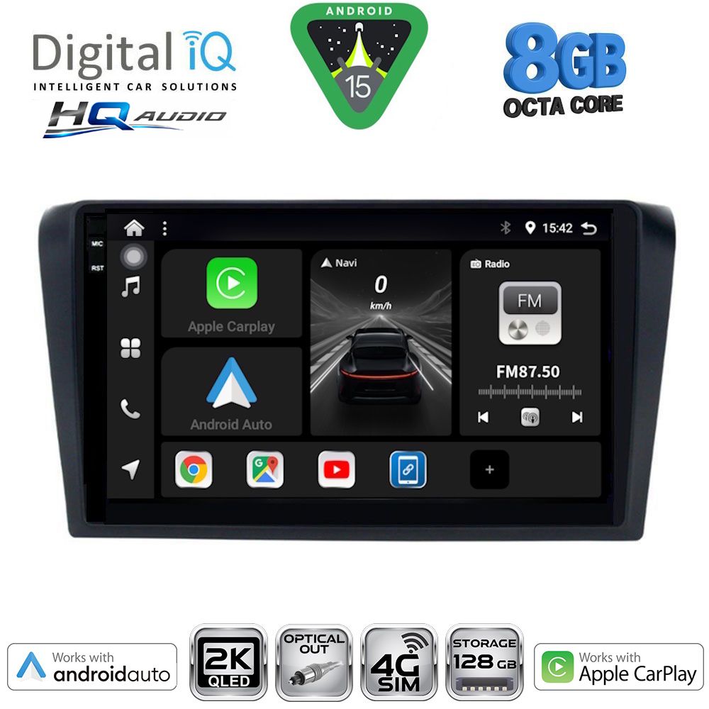 BXK20365_15 DIGITAL IQ BXK 20365_CPAA (9inc) MULTIMEDIA TABLET for MAZDA 3 mod. 2003-2008 - Image 1