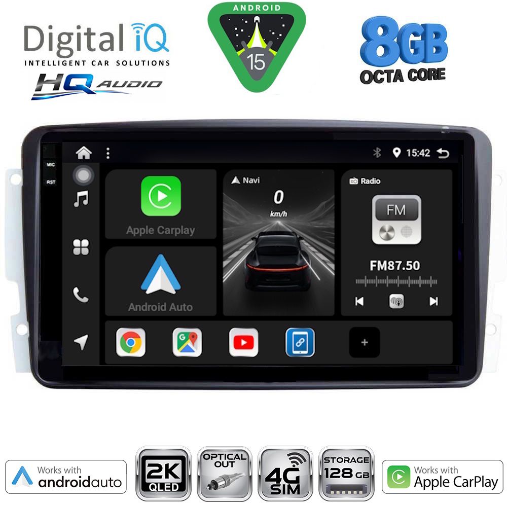 BXK20401_15 DIGITAL IQ BXK 20401_CPAA (9inc) MULTIMEDIA TABLET for MERCEDES CLK (W209) mod. 2000-2004 - Image 1