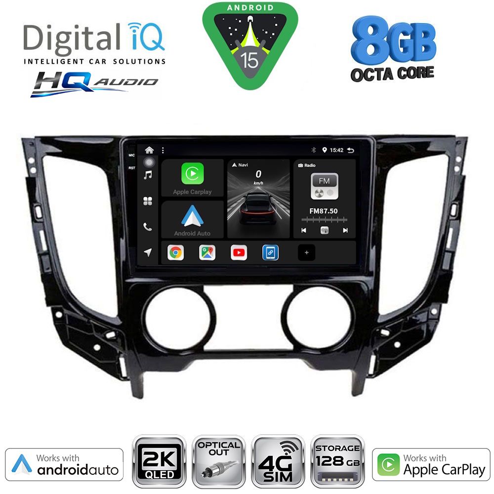 BXK20437AC_15 DIGITAL IQ BXK 20437_CPAA A/C (9inc) MULTIMEDIA TABLET for MITSUBISHI L200 mod. 2015-2019 with A/C - Image 1