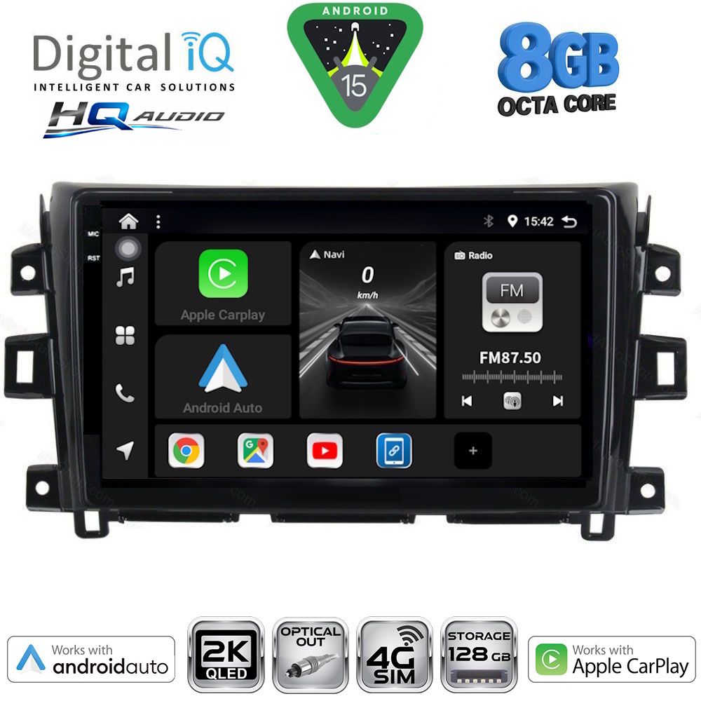 BXK20456_15 DIGITAL IQ BXK 20456_CPAA (10inc) MULTIMEDIA TABLET for NISSAN NAVARA mod. 2016-2025 - Image 1