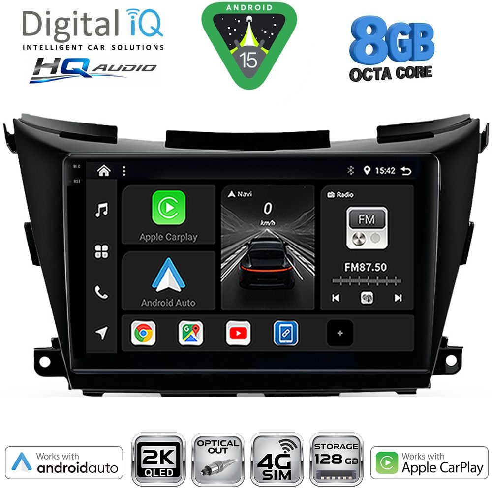 BXK20462B_15 DIGITAL IQ BXK 20462B_CPAA (9inc) MULTIMEDIA TABLET for NISSAN MURANO mod. 2017-2025 - Image 1