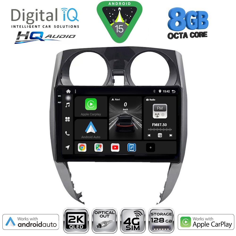 BXK20464_15 DIGITAL IQ BXK 20464_CPAA (10inc) MULTIMEDIA TABLET for NISSAN NOTE mod. 2012-2020 - Image 1