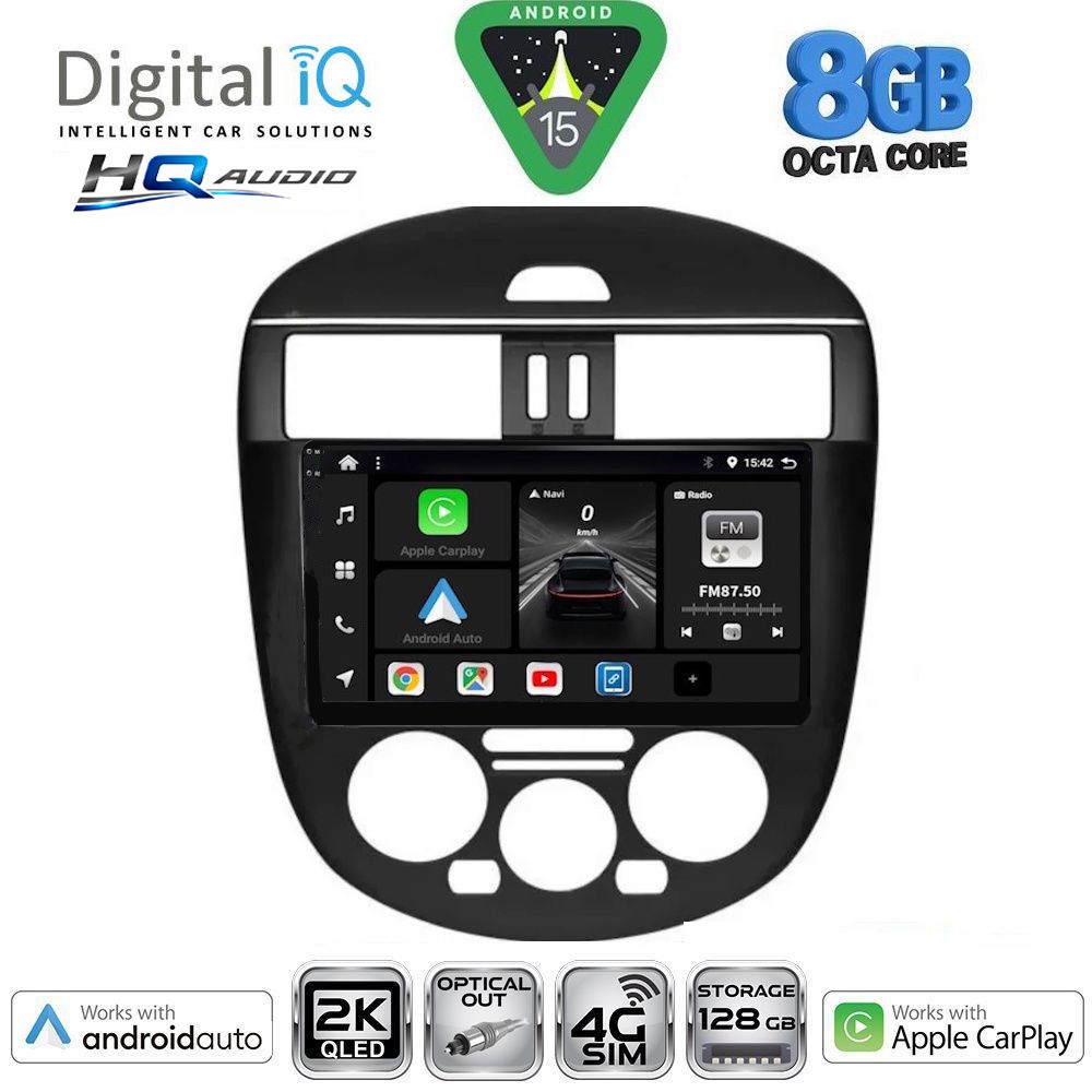 BXK20465AC_15_ DIGITAL IQ BXK 20465B AC_CPAA (9inc) MULTIMEDIA TABLET for NISSAN TIIDA mod. 2012-2015 with A/C - Image 1