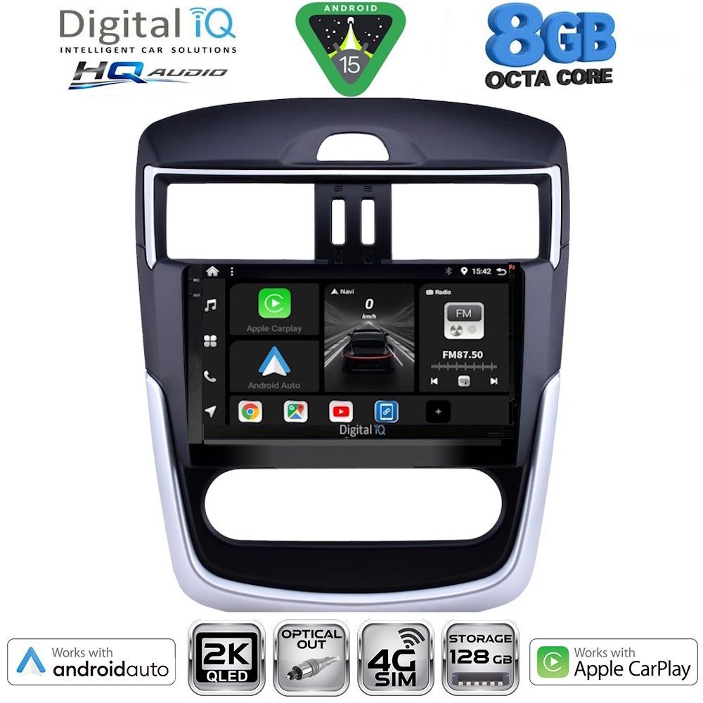 BXK20465CL-15 DIGITAL IQ BXK 20465C CL_CPAA (9inc) MULTIMEDIA TABLET for NISSAN TIIDA mod. 2016-2023 with CLIMA - Image 1
