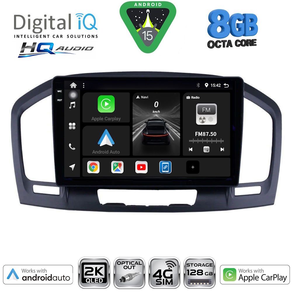 BXK20491_15 DIGITAL IQ BXK 20491BL_CPAA (9inc) MULTIMEDIA TABLET for OPEL INSIGNIA mod.2008-2013 (BLACK) - Image 1