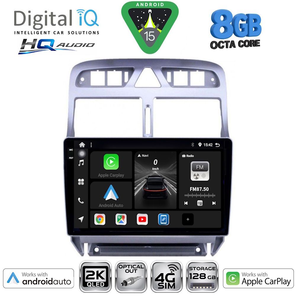 BXK20512_15 DIGITAL IQ BXK 20512_CPAA (9inc) MULTIMEDIA TABLET for PEUGEOT 307 mod. 2001-2008 - Image 1