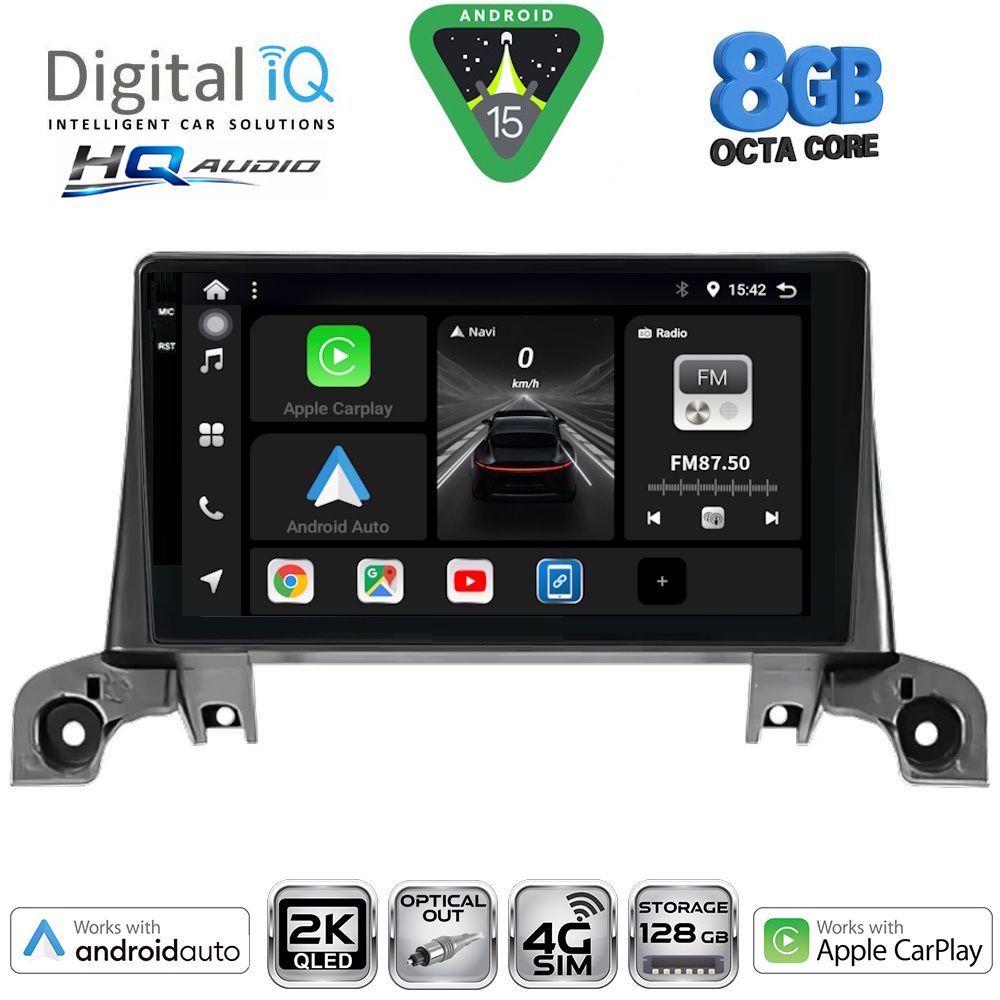 BXK20519_15 DIGITAL IQ BXK 20519_CPAA (9inc) MULTIMEDIA TABLET for PEUGEOT 3008 - 5008 mod. 2016-2024 - Image 1