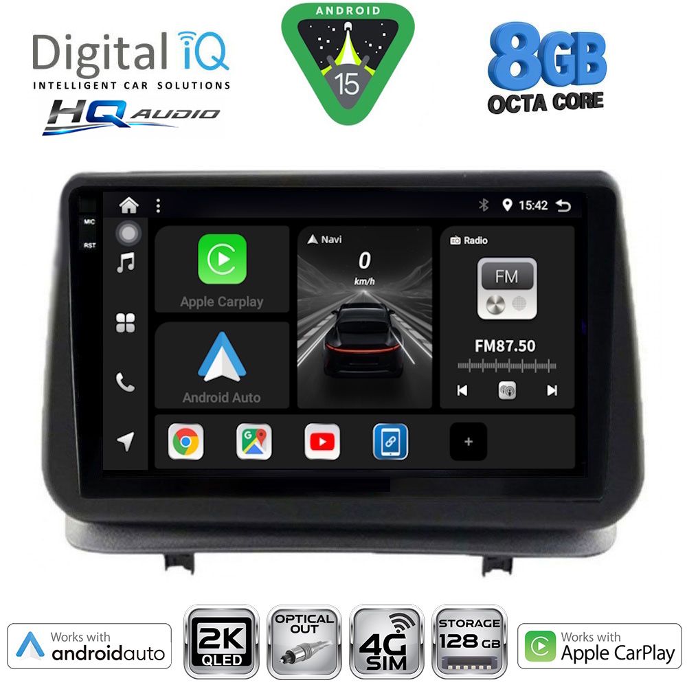 BXK20543_15 DIGITAL IQ BXK 20543_CPAA (9inc) MULTIMEDIA TABLET for RENAULT CLIO mod. 2005-2011 - Image 1
