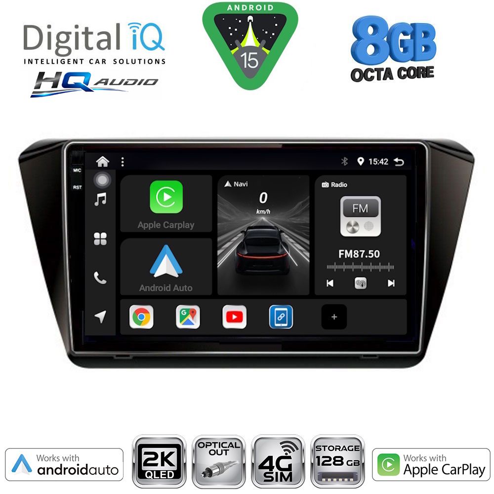 BXK20605_15 DIGITAL IQ BXK 20605_CPAA (10inc) MULTIMEDIA TABLET for SKODA SUPERB mod. 2015-2023 - Image 1