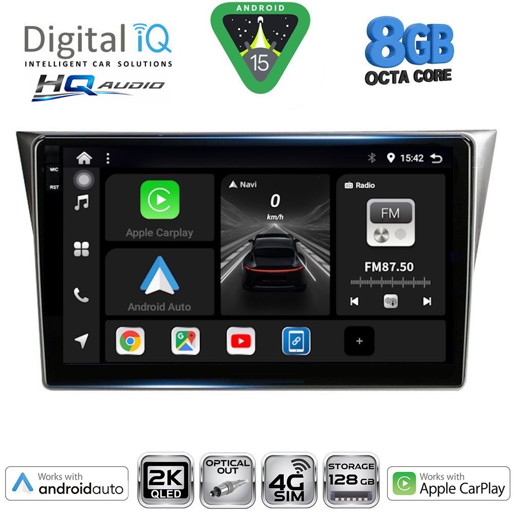 BXK20659_15 DIGITAL IQ BXK 20659_CPAA (9inc) MULTIMEDIA TABLET for SUBARU IMPREZA mod. 2002-2008 - Image 1