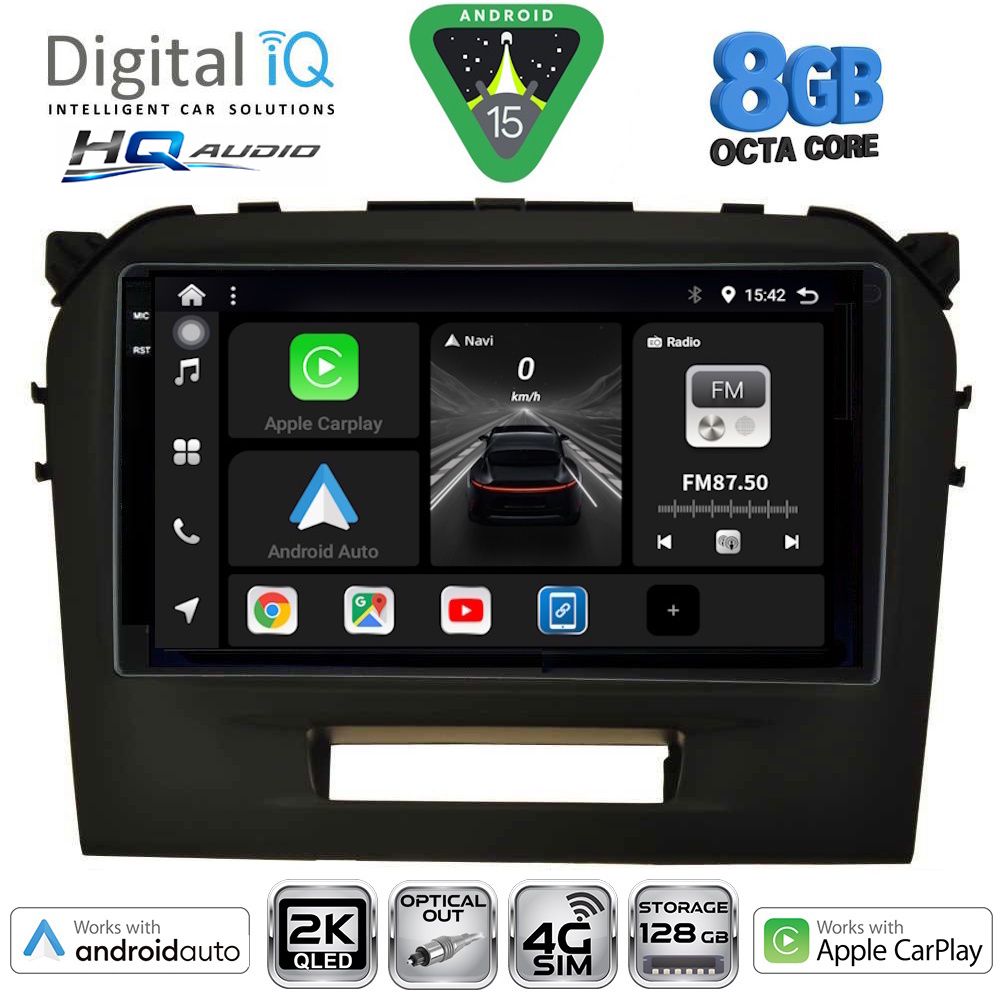 BXK20697_15 DIGITAL IQ BXK 20697BL_CPAA (9inc) MULTIMEDIA TABLET for SUZUKI VITARA mod. 2016-2025 (BLACK) - Image 1