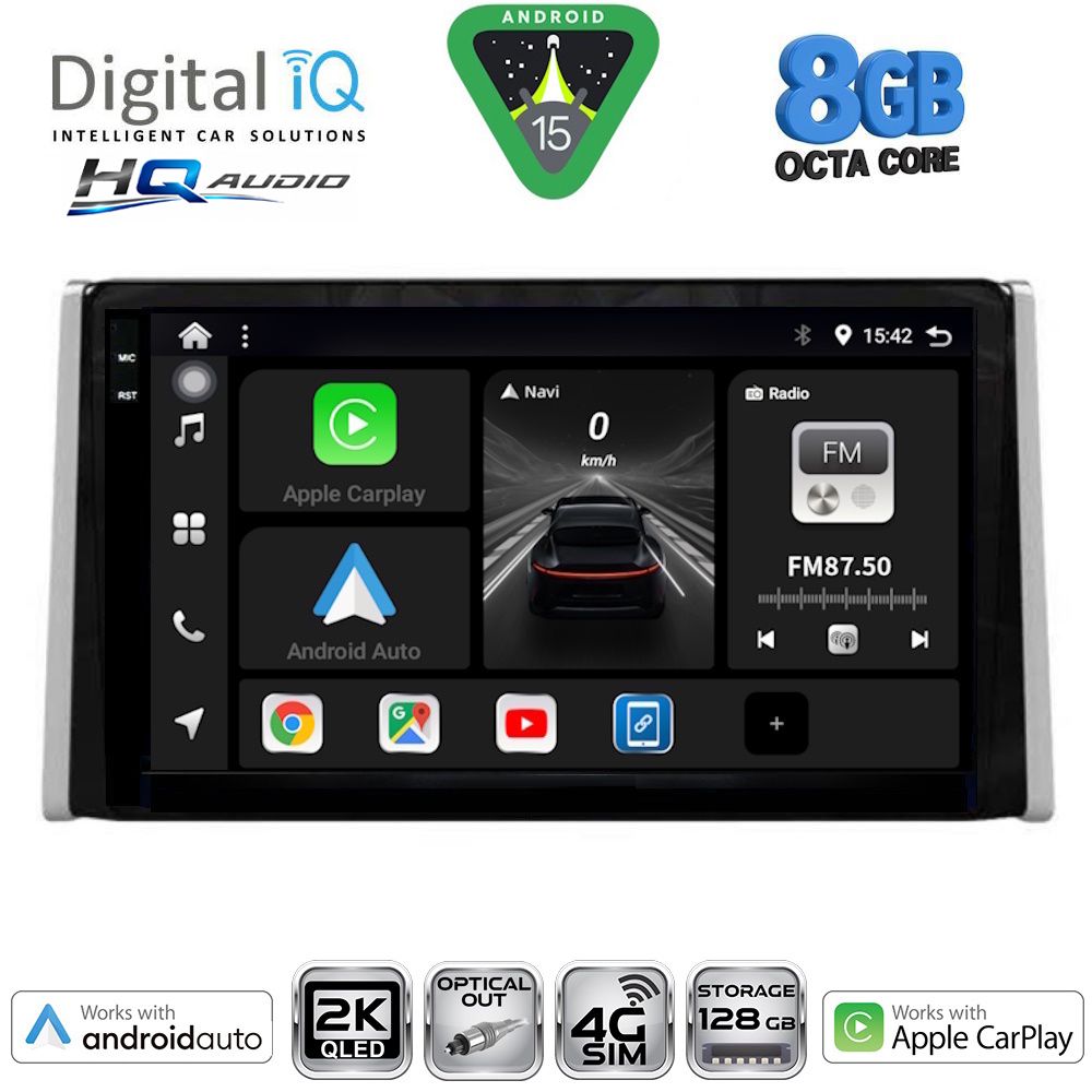 BXK20734_15 DIGITAL IQ BXK 20734_CPAA (10inc) MULTIMEDIA TABLET for TOYOTA RAV 4 mod. 2019-2025 - Image 1