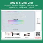 DIGITAL IQ AMBIENT 8173D_U DYNAMIC (Ambient Light for BMW X3 - X4 mod. 2018-2021 with 17 Lights, Dynamic)