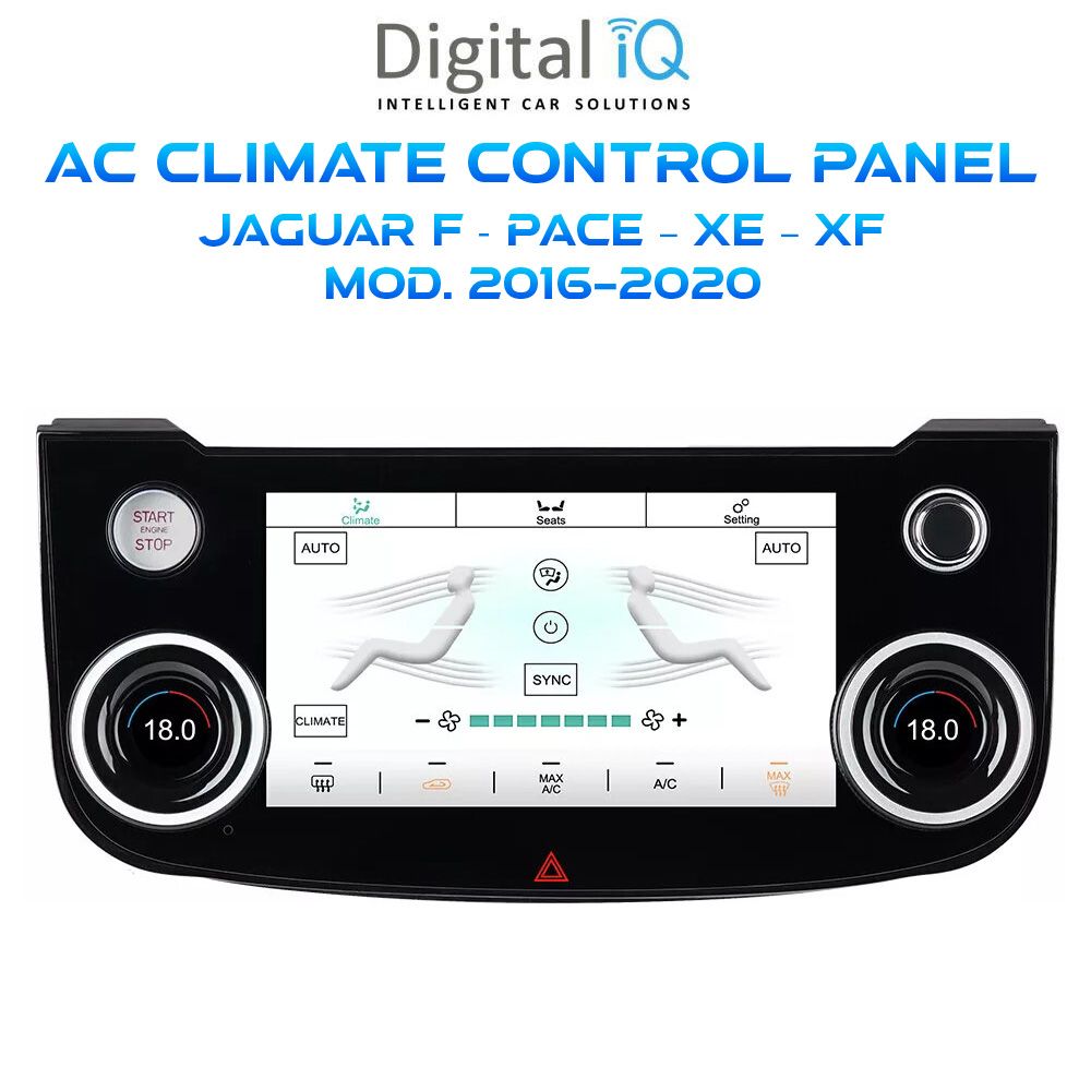 JAGUAR_2016-20_Control_FZ2013_01 DIGITAL IQ FZ 2013_CL - TOUCHSCREEN CLIMATE CONTROL PANEL 7" for JAGUAR F - PACE - XE - XF mod. 2016-2020 - Image 1