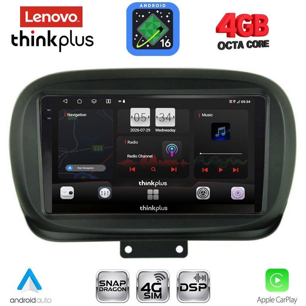 LTG7134_16 LENOVO LTG 7134_CPA (9inc) MULTIMEDIA TABLET for FIAT 500Χ mod. 2014-2024 - Image 1