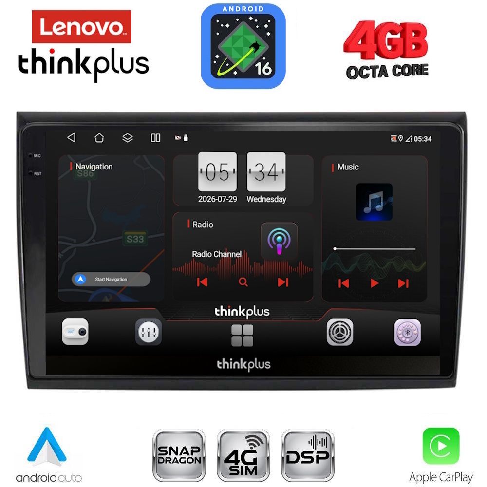 LTG7136_16 LENOVO LTG 7136_CPA (9inc) MULTIMEDIA TABLET for FIAT BRAVO mod. 2007-2019 - Image 1