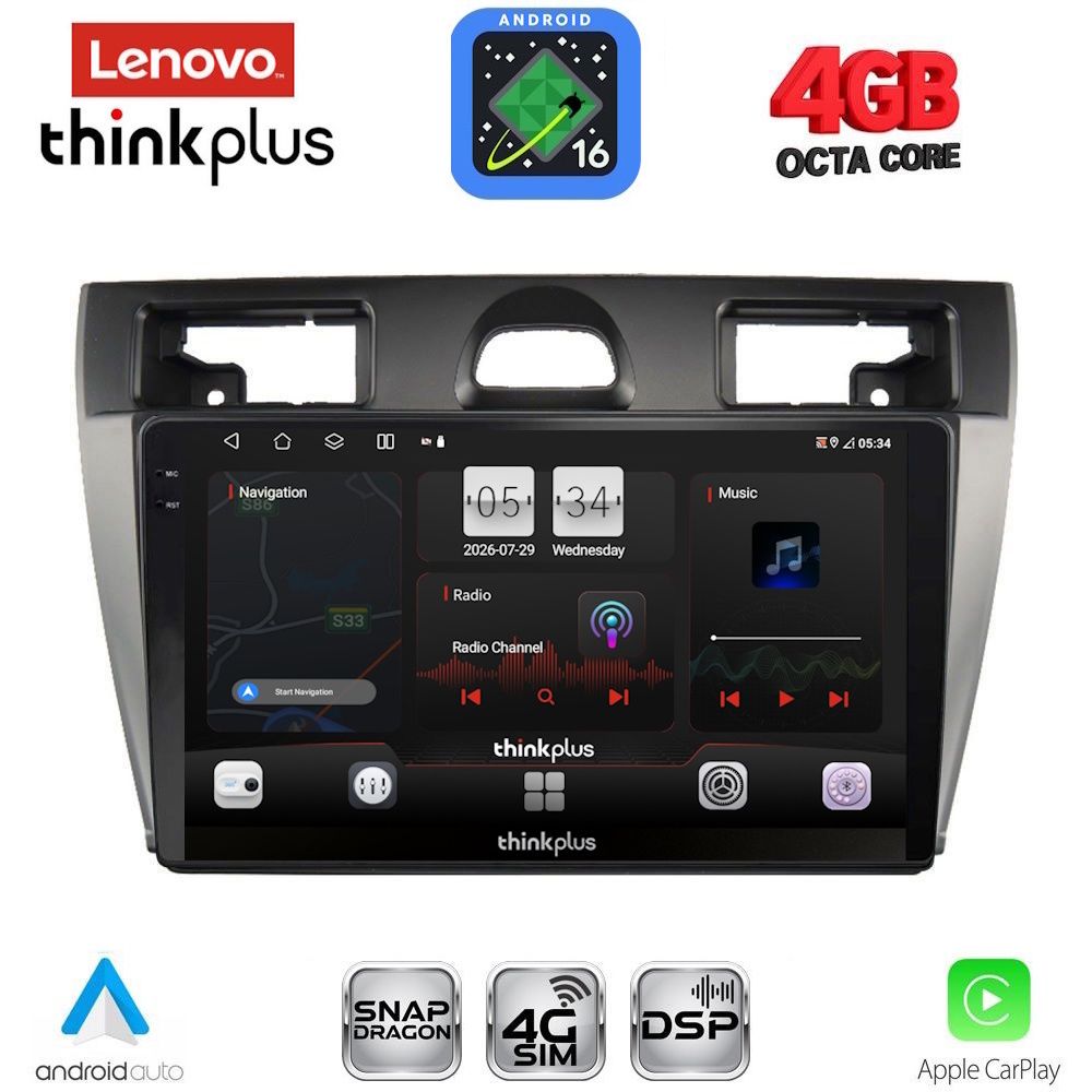 LTG7153_16 LENOVO LTG 7153BL_CPA (9inc) MULTIMEDIA TABLET for FORD FIESTA mod. 2005-2008 (BLACK) - Image 1