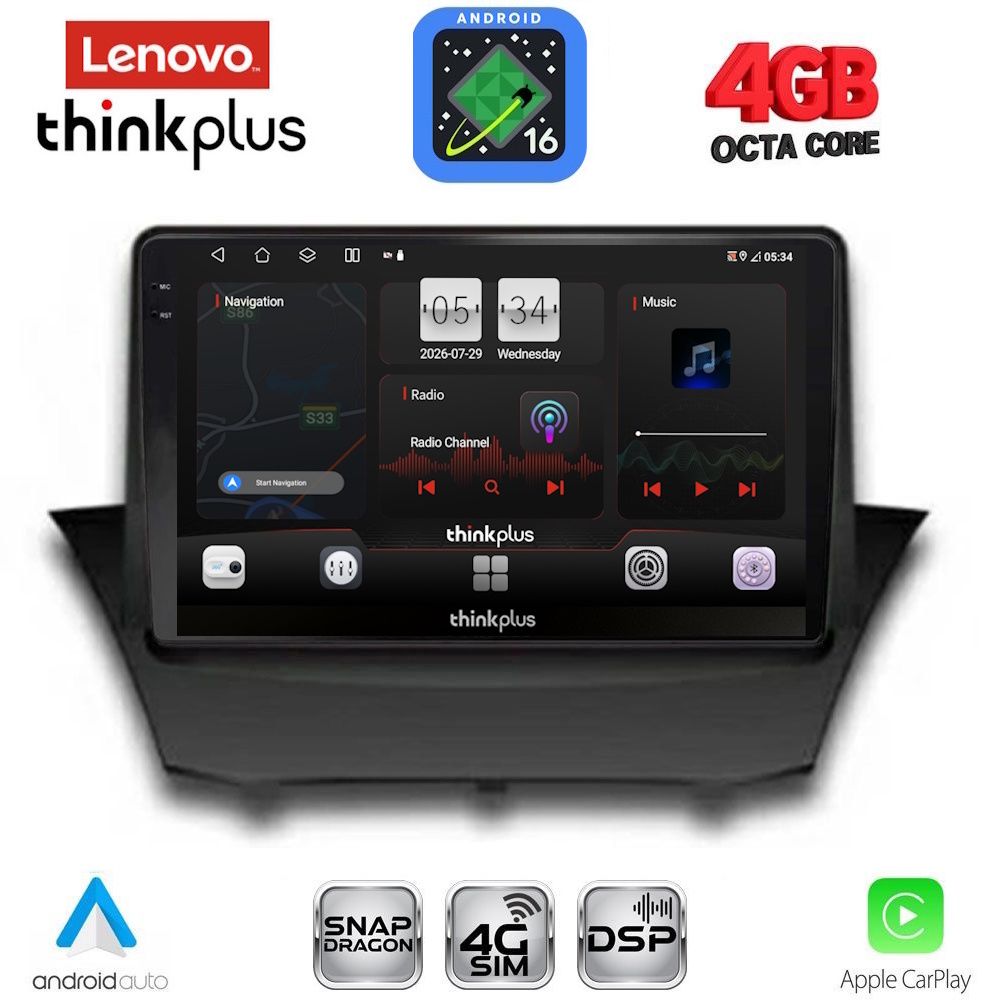 LTG7154_16 LENOVO LTG 7154A_CPA (9inc) MULTIMEDIA TABLET for FORD FIESTA mod. 2008-2017 - Image 1
