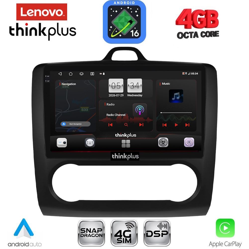 LTG7156CL-16BL LENOVO LTG 7156BL_CPA CLIMA (9inc) MULTIMEDIA TABLET for FORD FOCUS mod. 2005-2012 (BLACK) - Image 1