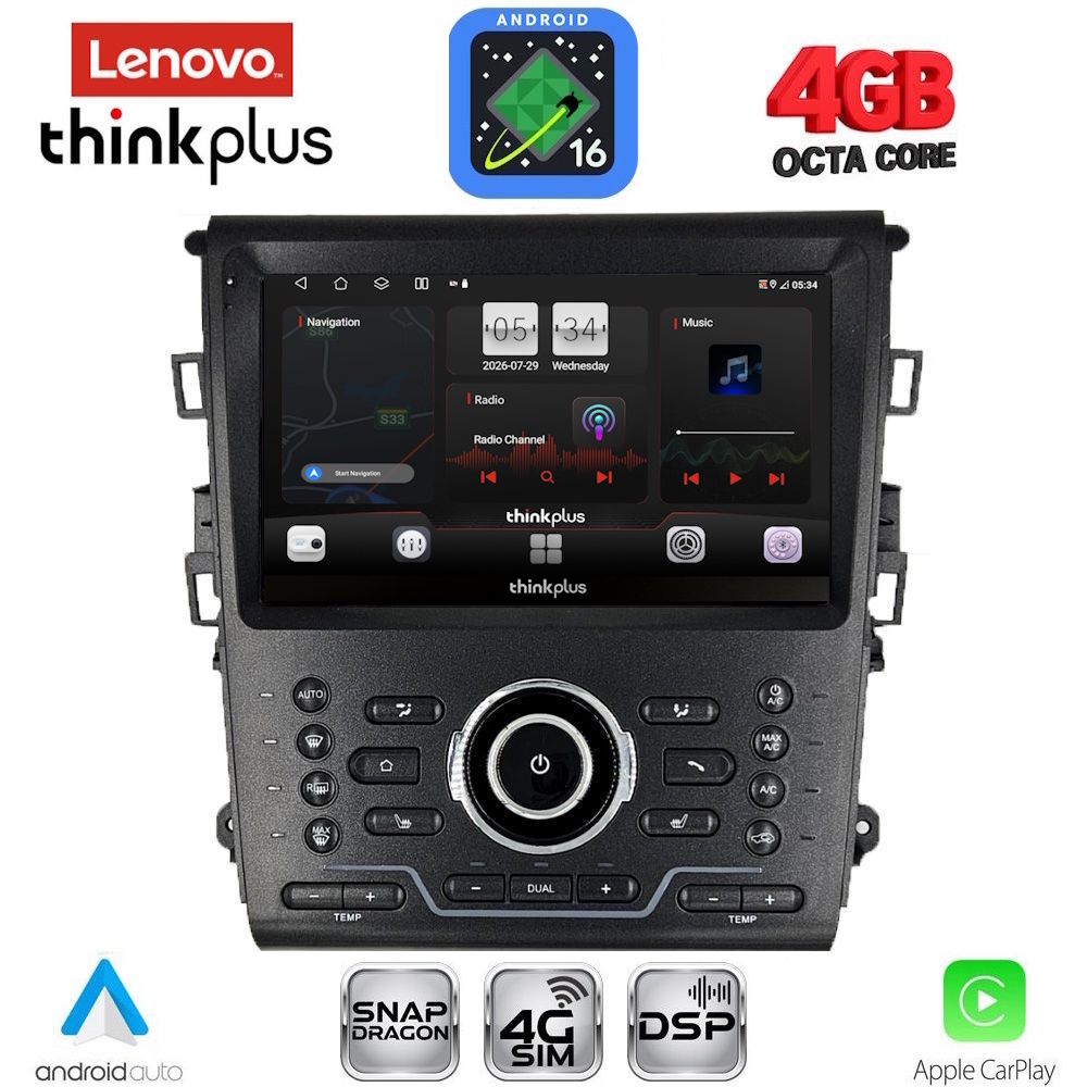 LTG7164CL_16 LENOVO LTG 7164_CPA CLIMA (9inc) MULTIMEDIA TABLET for FORD MONDEO mod. 2014-2023 - Image 1