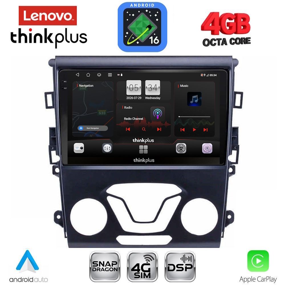 LTG7164_16 LENOVO LTG 7164_CPA A/C (9inc) MULTIMEDIA TABLET for FORD MONDEO mod. 2014-2023 - Image 1