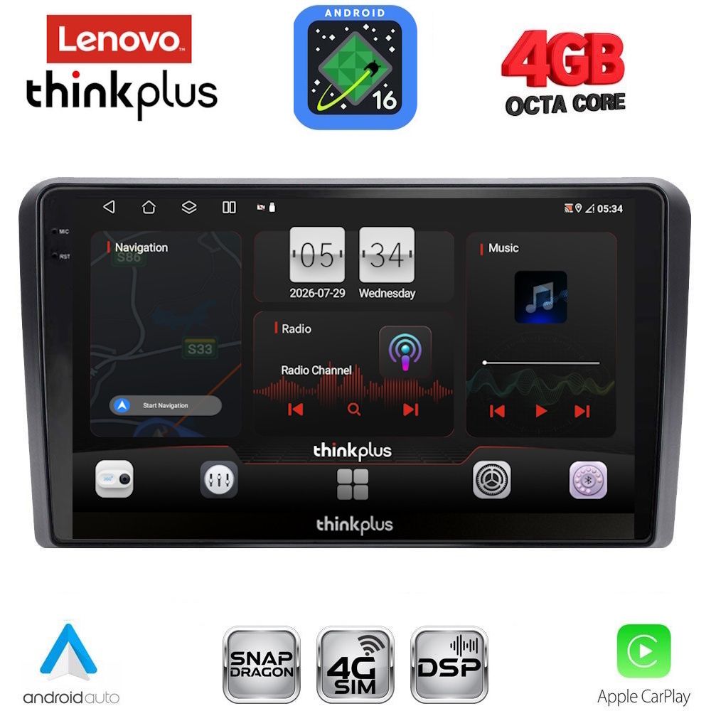LTG7180_16 LENOVO LTG 7180_CPA (9inc) MULTIMEDIA TABLET for FORD TOURNEO – COURIER mod. 2014-2024 - Image 1