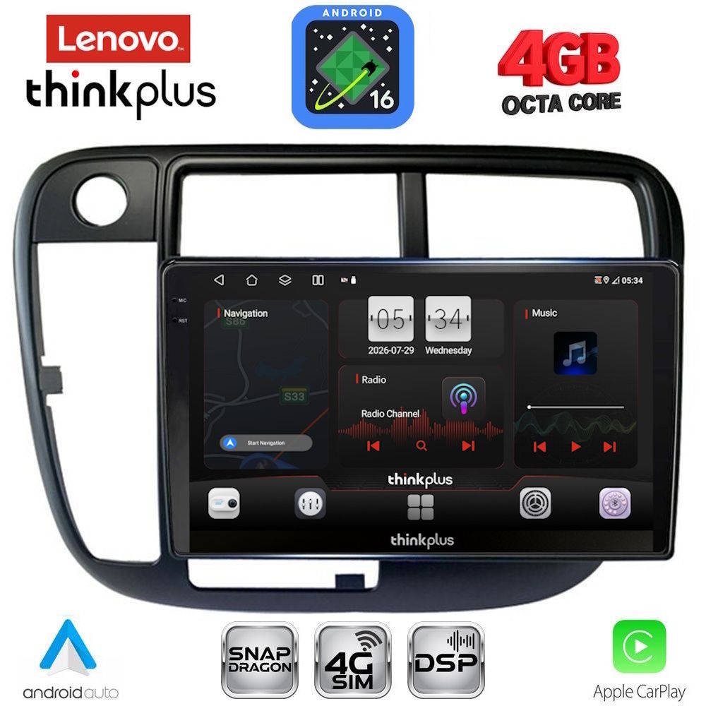 LTG7186CL_16 LENOVO LTG 7186_CPA CLIMA (9inc) MULTIMEDIA TABLET for HONDA CIVIC mod. 1995-2001 - Image 1