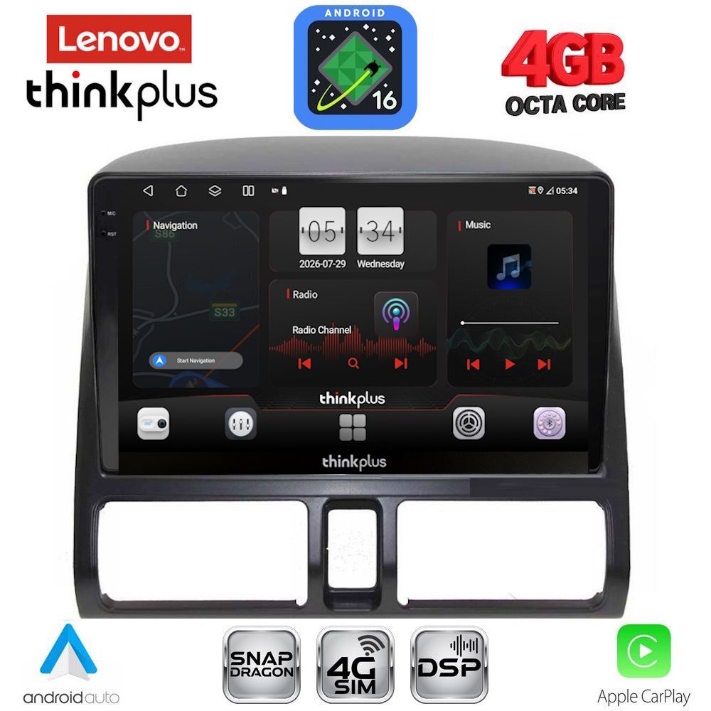 LTG7196_CL_16 LENOVO LTG 7196_CPA CLIMA (9inc) MULTIMEDIA TABLET for HONDA CRV mod. 1996-2006 - Image 1