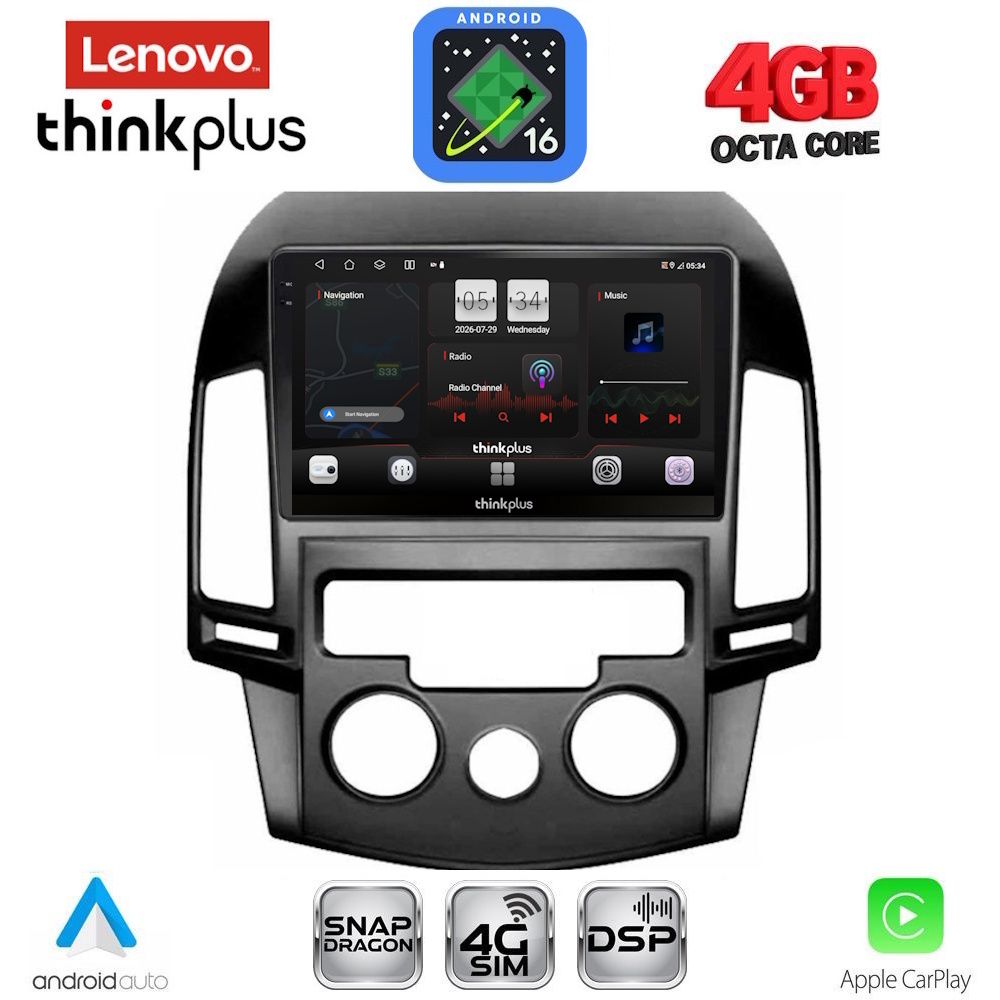 LTG7231AC_16 LENOVO LTG 7231_CPA A/C (9inc) MULTIMEDIA TABLET for HYUNDAI i30 mod. 2007-2012 - Image 1