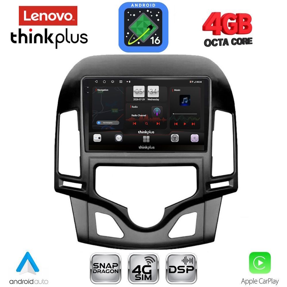 LTG7231CL_16 LENOVO LTG 7231_CPA CLIMA (9inc) MULTIMEDIA TABLET for HYUNDAI i30 mod. 2007-2012 - Image 1