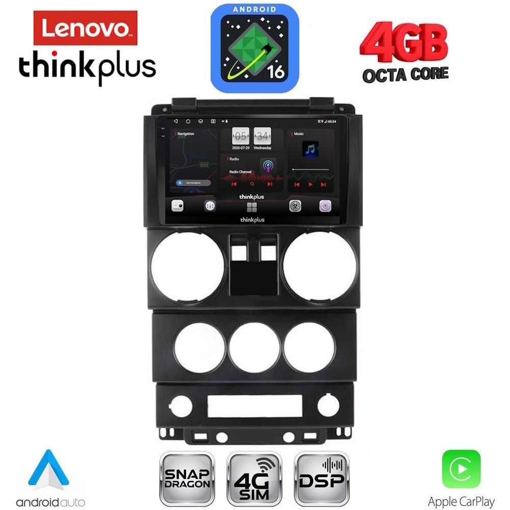 LTG7293_16 LENOVO LTG 7293_CPA (9inc) MULTIMEDIA TABLET for JEEP WRANGLER mod. 2006-2011 - Image 1