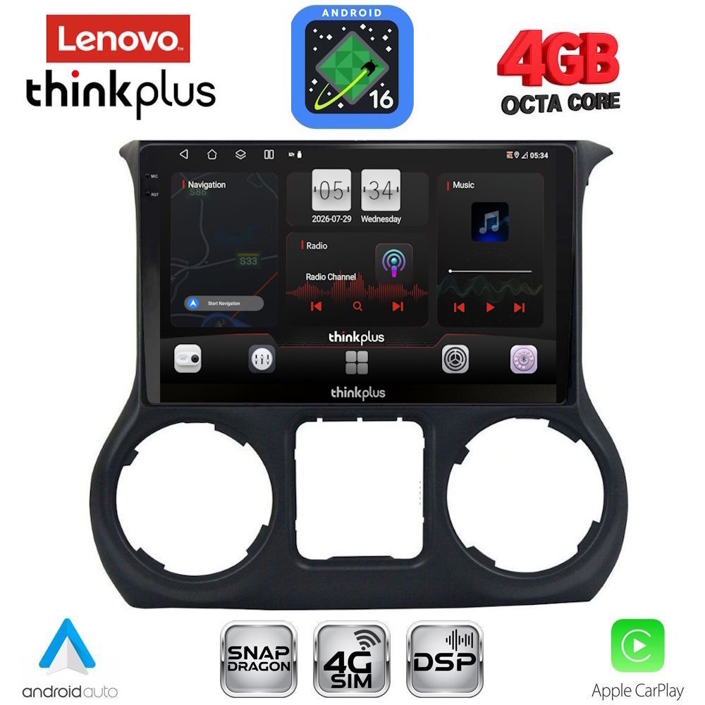 LTG7295_16 LENOVO LTG 7295_CPA (10inc) MULTIMEDIA TABLET for JEEP WRANGLER mod. 2011-2014 - Image 1