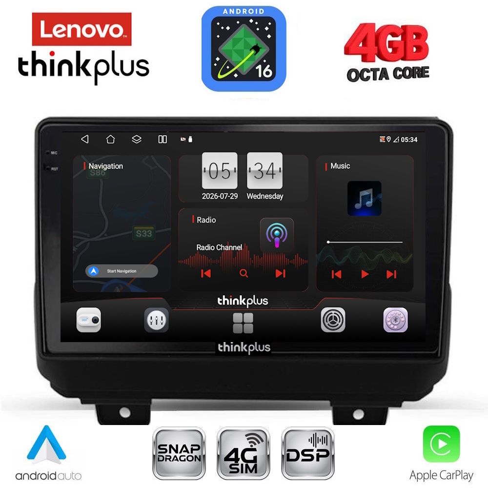 LTG7298-16 LENOVO LTG 7298_CPA (9inc) MULTIMEDIA TABLET for JEEP WRANGLER mod. 2018-2026 - Image 1