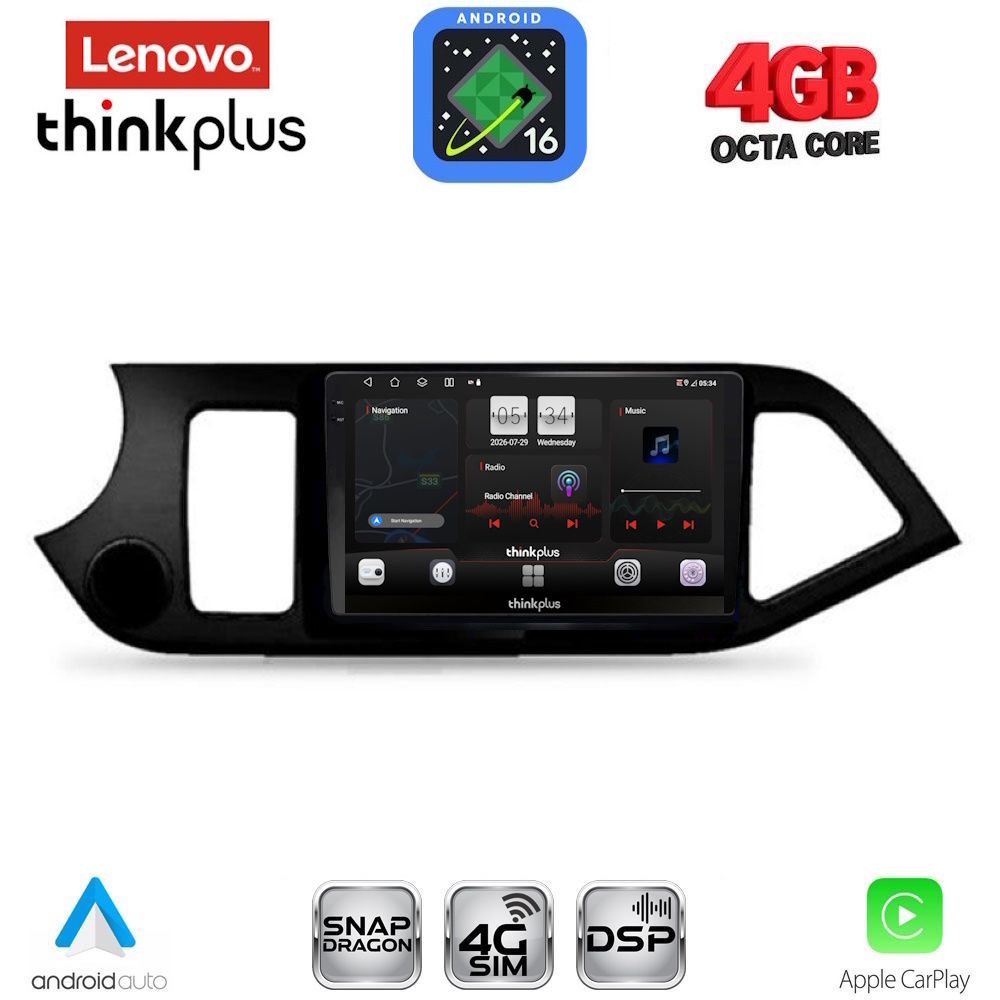 LTG7308_16 LENOVO LTG 7308_CPA (9inc) MULTIMEDIA TABLET for KIA PICANTO mod. 2011-2017 - Image 1