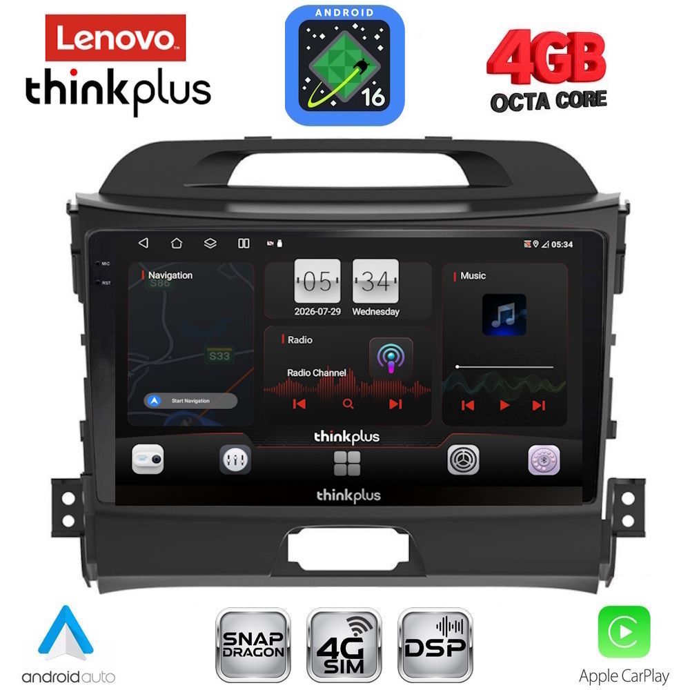 LTG7325_16 LENOVO LTG 7325_CPA (9inc) MULTIMEDIA TABLET for KIA SPORTAGE mod. 2010-2015 - Image 1