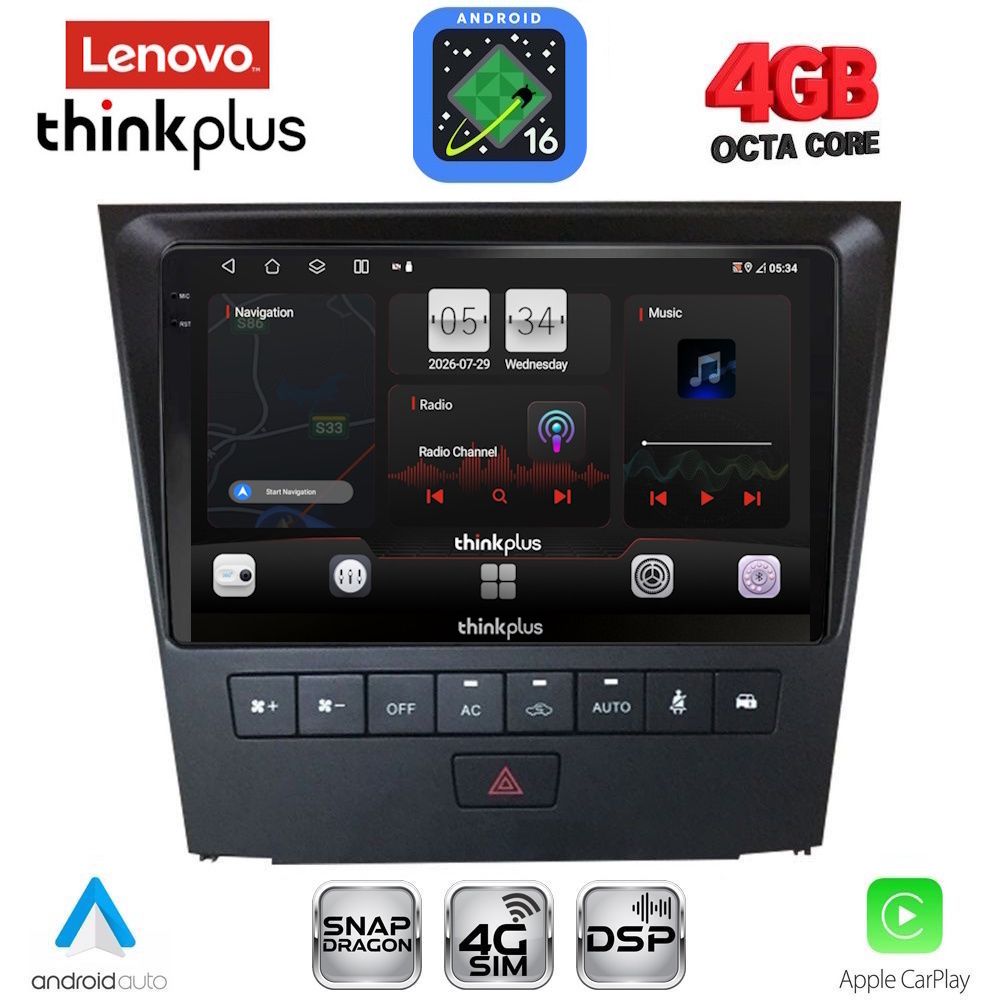 LTG7341_16 LENOVO LTG 7341_CPA (9inc) MULTIMEDIA TABLET for LEXUS GS mod. 2004-2011 - Image 1