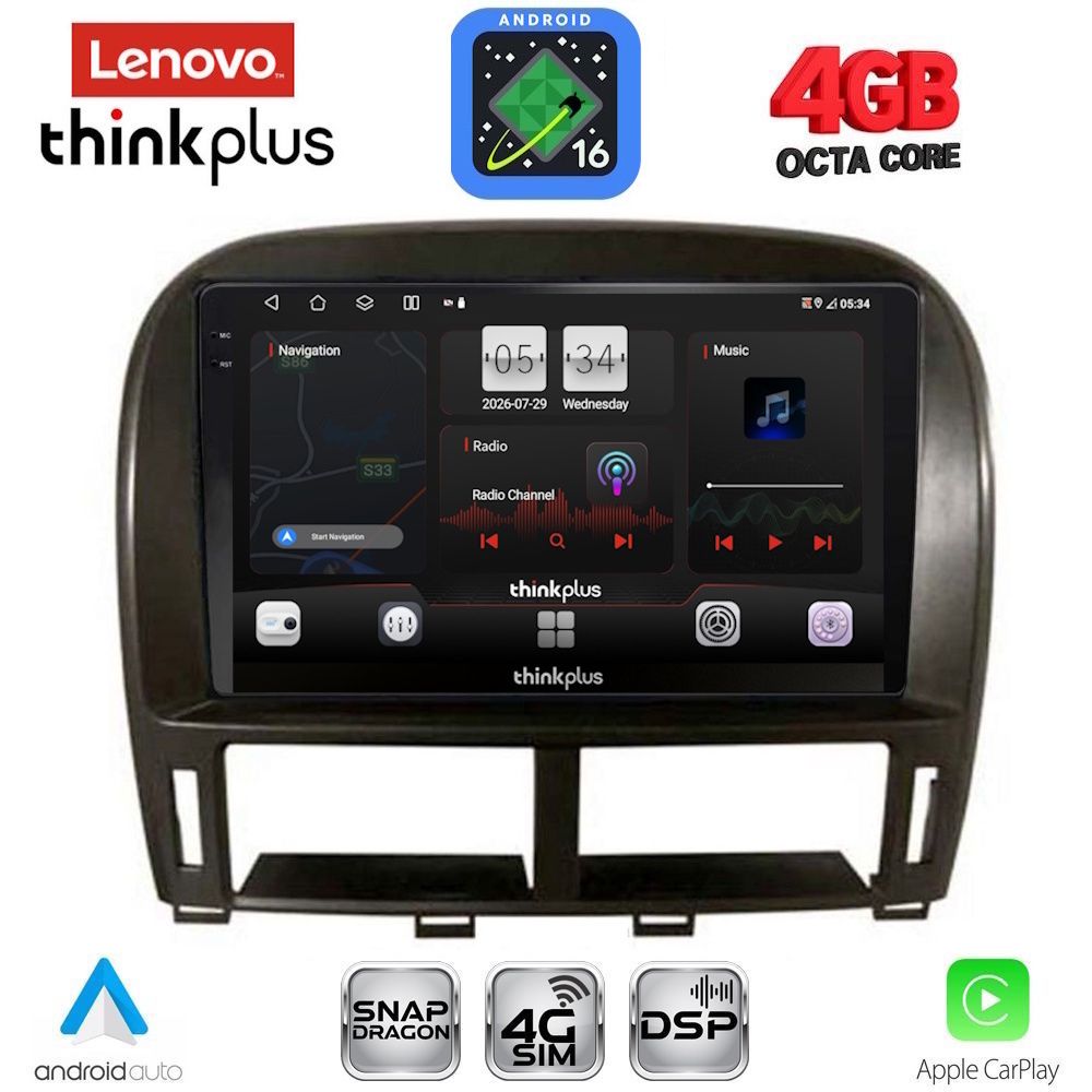 LTG7343_16 LENOVO LTG 7343_CPA (9inc) MULTIMEDIA TABLET for LEXUS LS 430 – XF 430 mod. 2000-2006 - Image 1