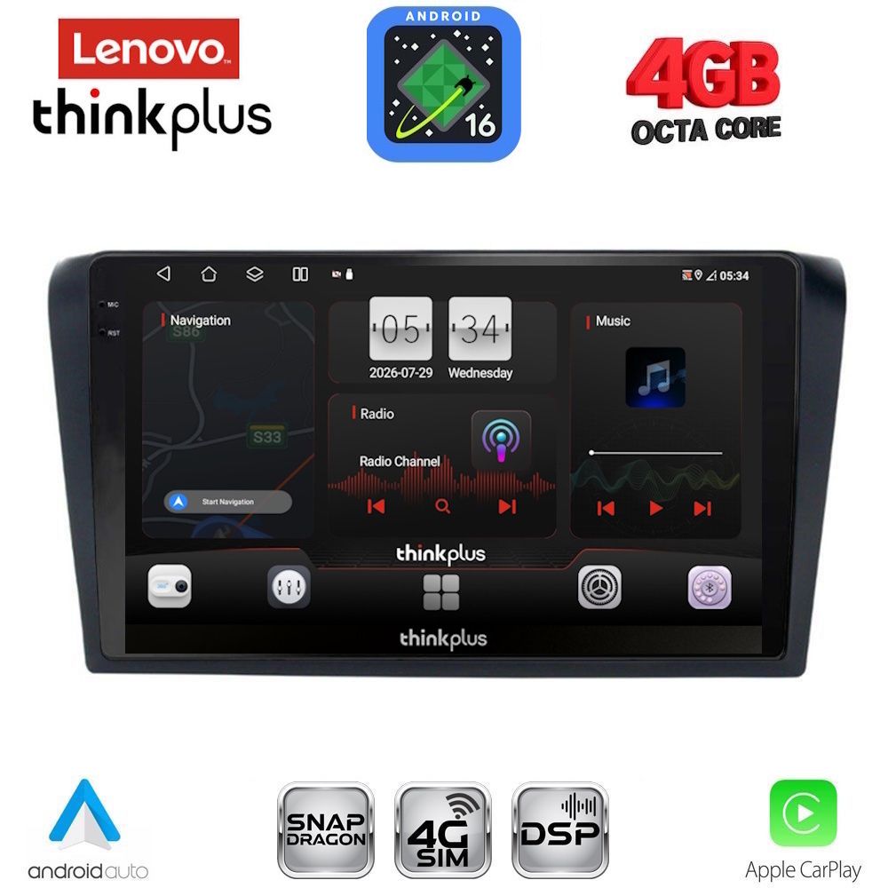LTG7365_16 LENOVO LTG 7365_CPA (9inc) MULTIMEDIA TABLET for MAZDA 3 mod. 2003-2008 - Image 1