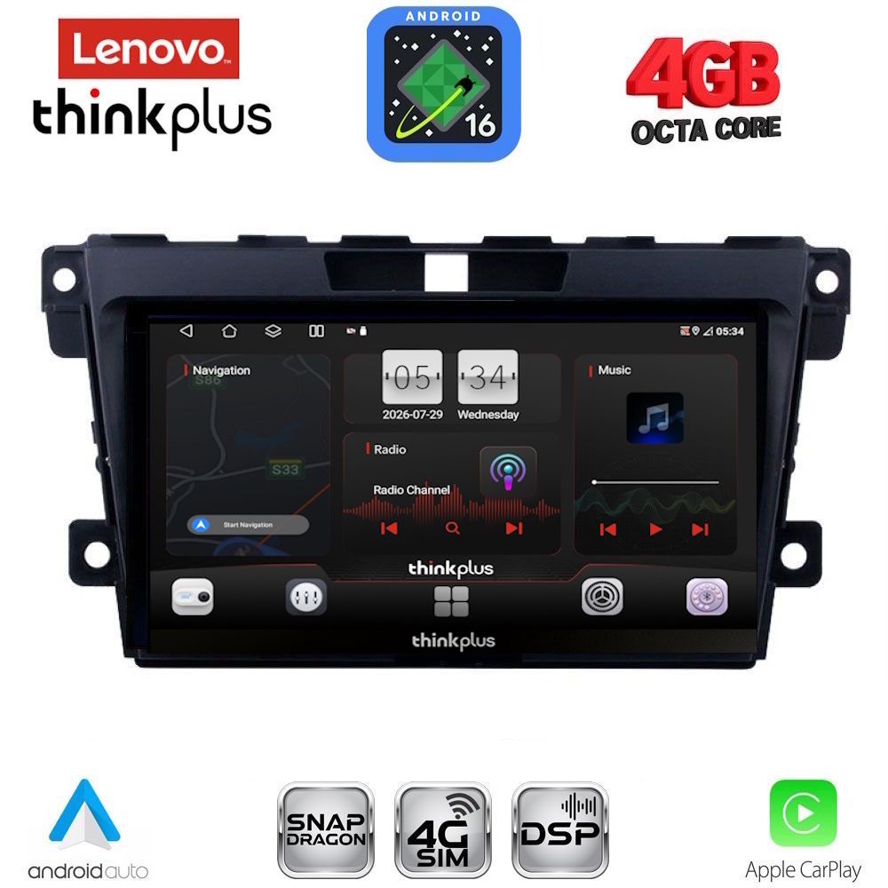 LTG7389_16 LENOVO LTG 7389_CPA (9inc) MULTIMEDIA TABLET for MAZDA CX7 mod. 2006-2012 - Image 1