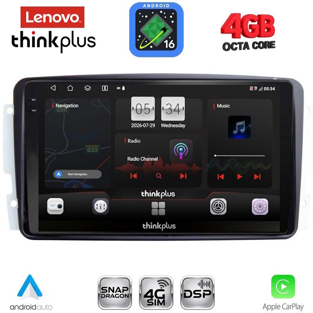 LTG7401_16 LENOVO LTG 7401_CPA (9inc) MULTIMEDIA TABLET for MERCEDES CLK (W209) mod. 2000-2004 - Image 1