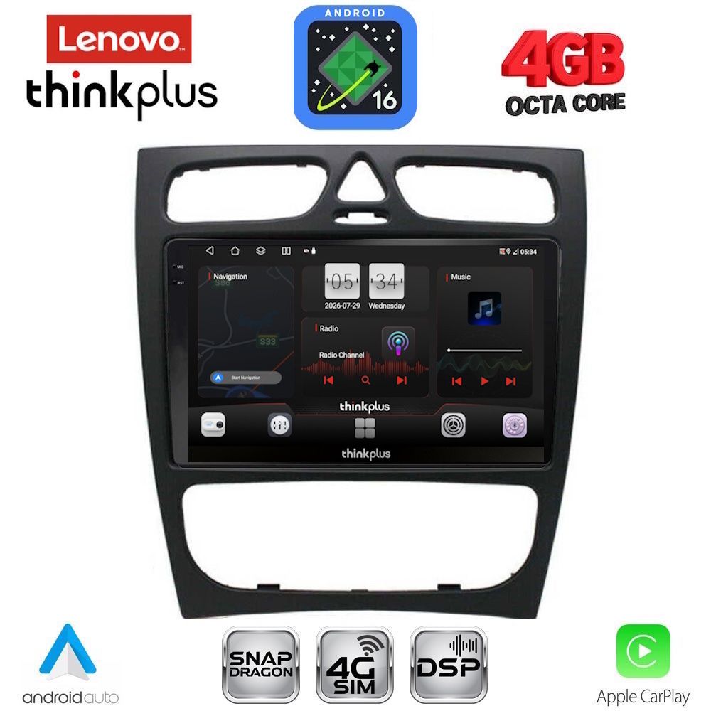 LTG7402_16 LENOVO LTG 7402_CPA (9inc) MULTIMEDIA TABLET for MERCEDES C (W203) mod. 1999-2004 - Image 1
