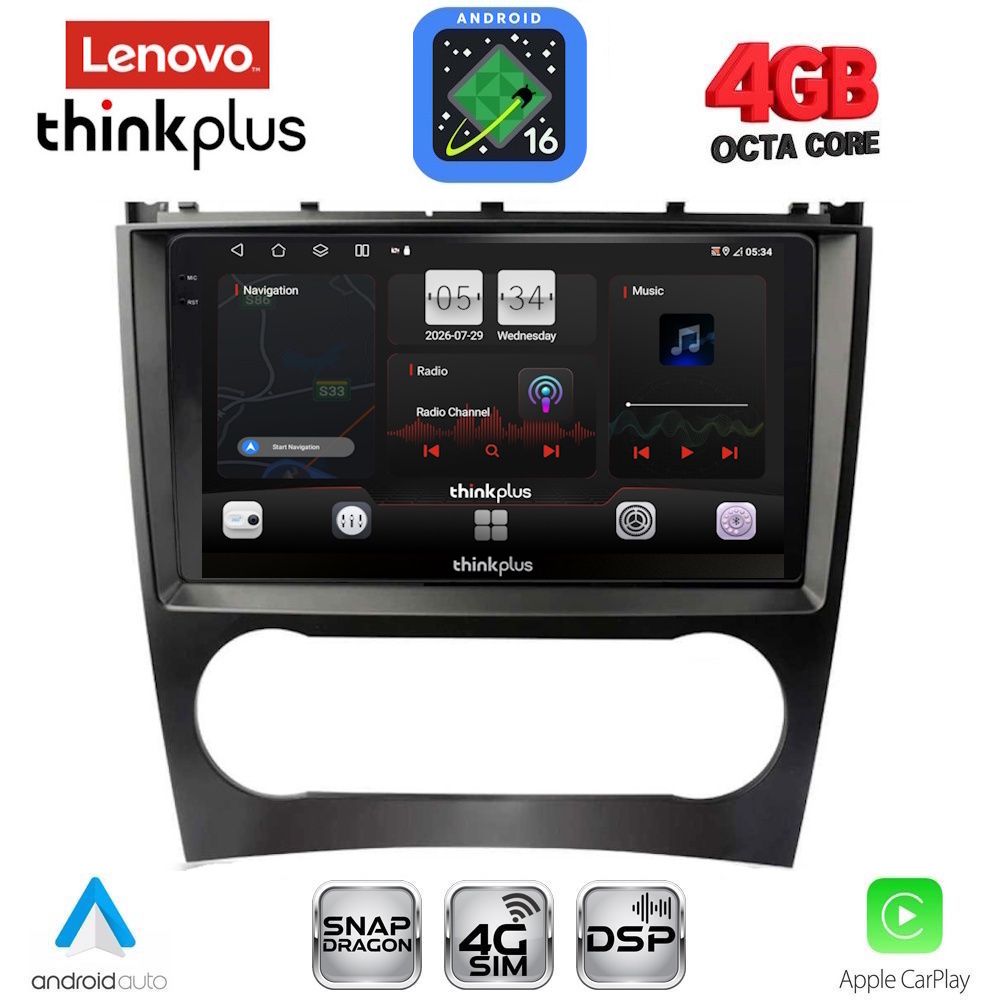 LTG7404_16 LENOVO LTG 7404_CPA (9inc) MULTIMEDIA TABLET for MERCEDES C – CLK (W203-209) mod. 2004-2008 - Image 1