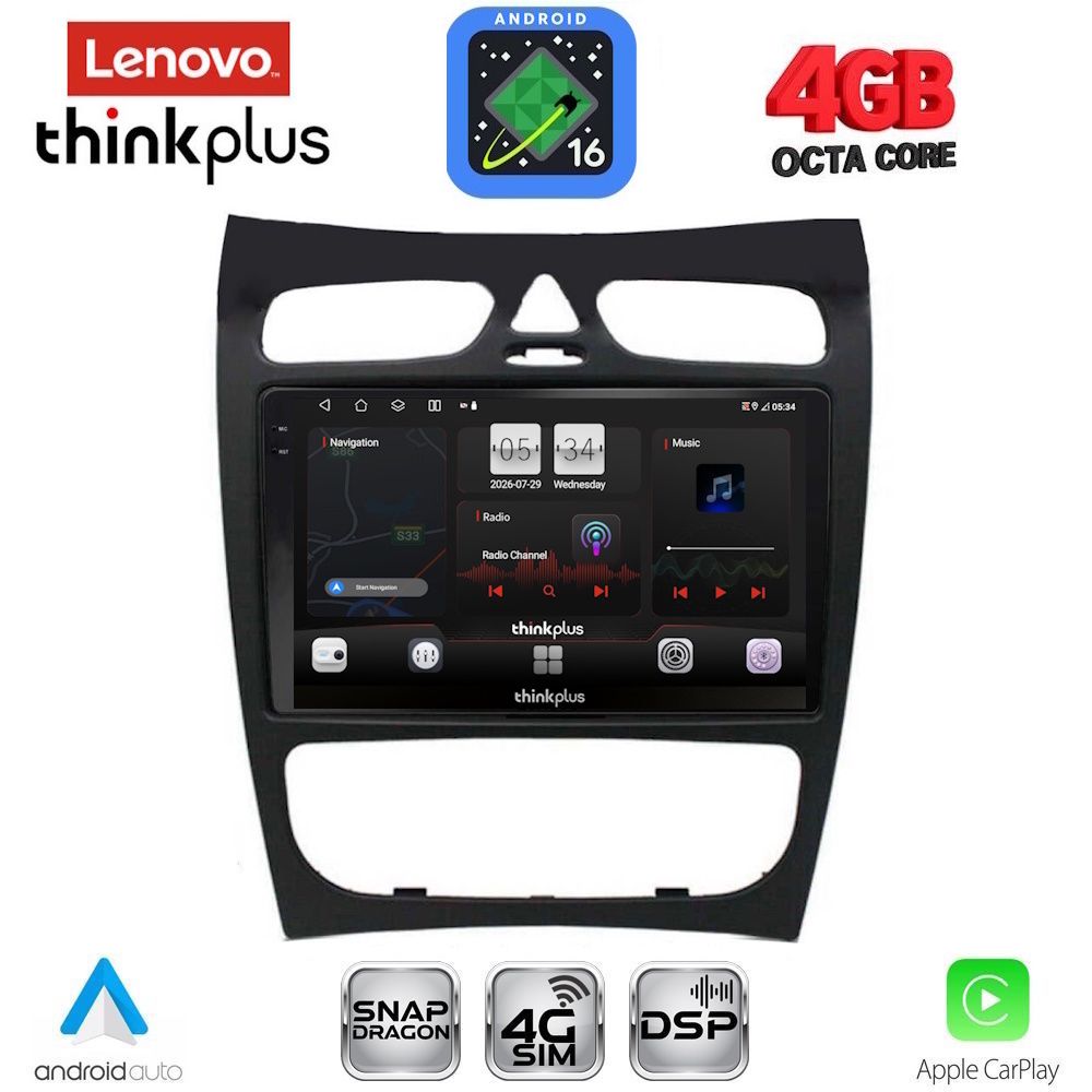 LTG7406_16 LENOVO LTG 7406_CPA (9inc) MULTIMEDIA TABLET for MERCEDES CLK (W209) mod. 2000-2004 - Image 1