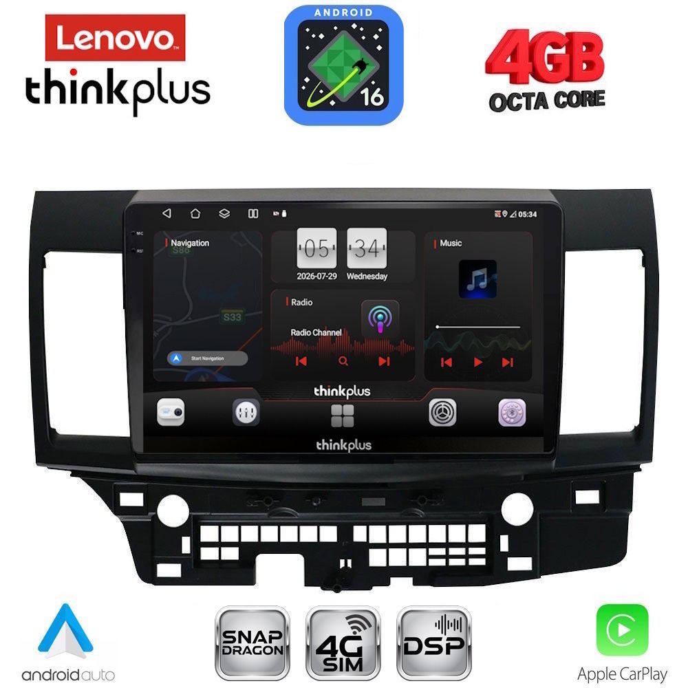 LTG7434_16 LENOVO LTG 7434_CPA (10inc) MULTIMEDIA TABLET for MITSUBISHI LANCER mod. 2008-2017 - Image 1