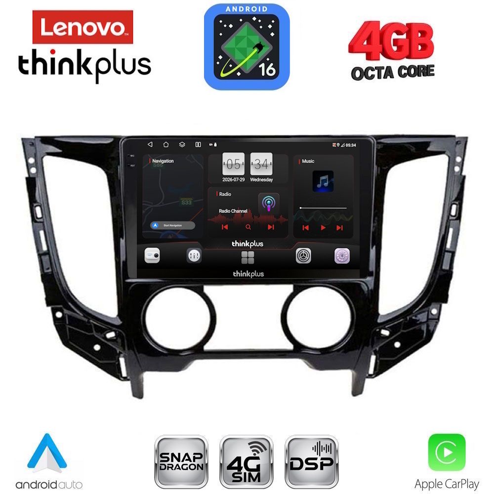 LTG7437AC_16 LENOVO LTG 7437AC_CPA (9inc) MULTIMEDIA TABLET for MITSUBISHI L200 mod. 2015-2019 with A/C - Image 1