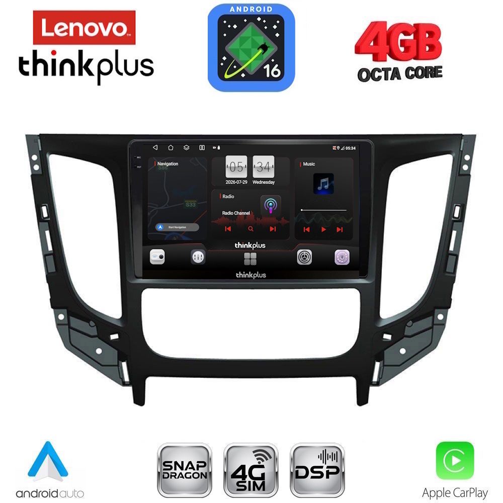LTG7437CL_16 LENOVO LTG 7437CL_CPA (9inc) MULTIMEDIA TABLET for MITSUBISHI L200 mod. 2015-2019 with CLIMA - Image 1