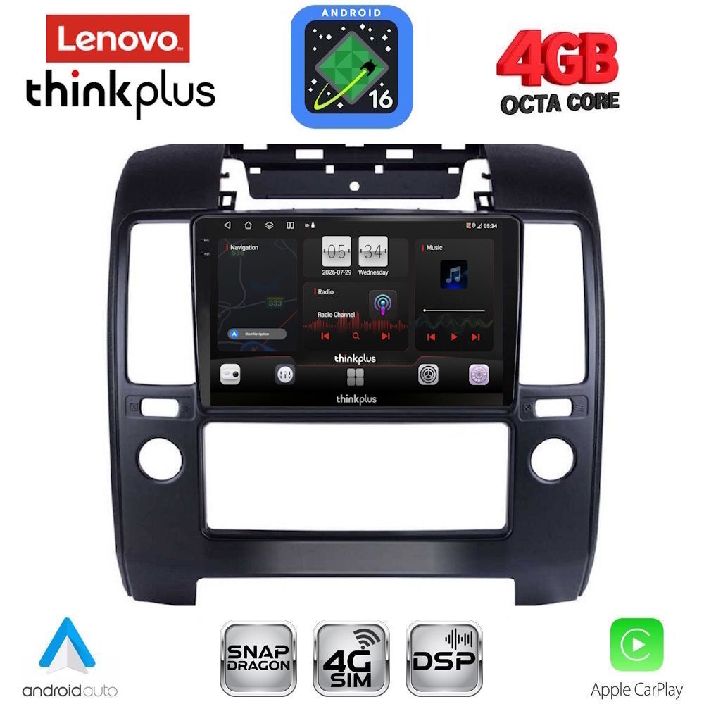 LTG7454_16 LENOVO LTG 7454_CPA A/C (9inc) MULTIMEDIA TABLET for NISSAN NAVARA D40 mod. 2006-2011 με A/C - Image 1
